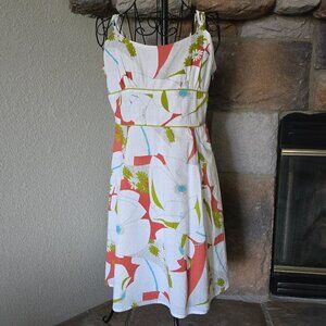 Vintage Floral Print Summer Dress